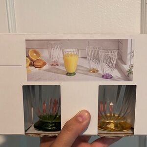 Colorful Glass Tumbler Set